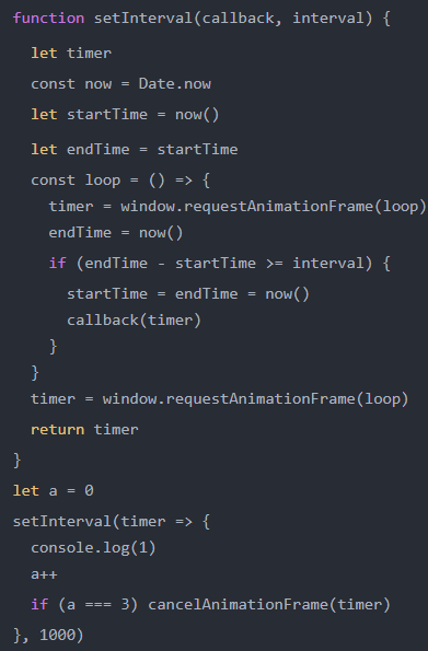 setTimeout、setInterval、requestAnimationFrame3